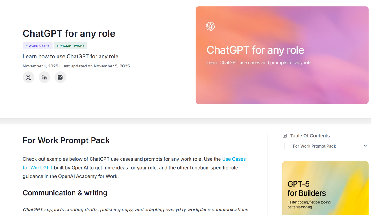 OpenAI 프롬프트 팩(ChatGPT)
