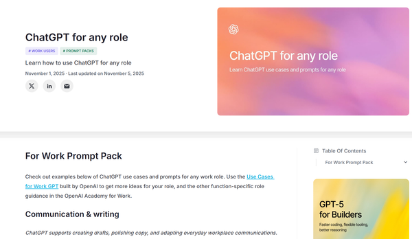 OpenAI 프롬프트 팩(ChatGPT)